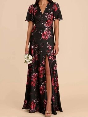 NWT Birdy Grey Marni Floral Satin Maxi Dress